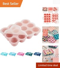 Elegant Gossamer Pink Silicone Baby Food Freezer Tray - 12 Pods, 1.5oz