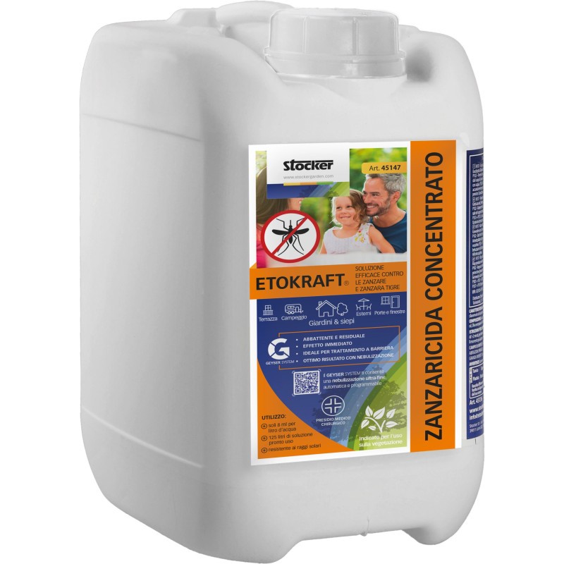 STOCKER - 45147 - Etokraft zanzaricida anti-zanzare 5 L PMC 8016604451485