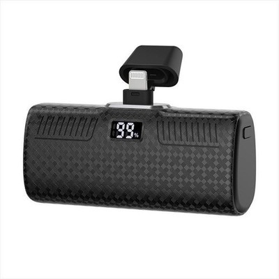 Gin Foxi 5000 mAh Portable Power Bank with Digital Display Black for Cellphone
