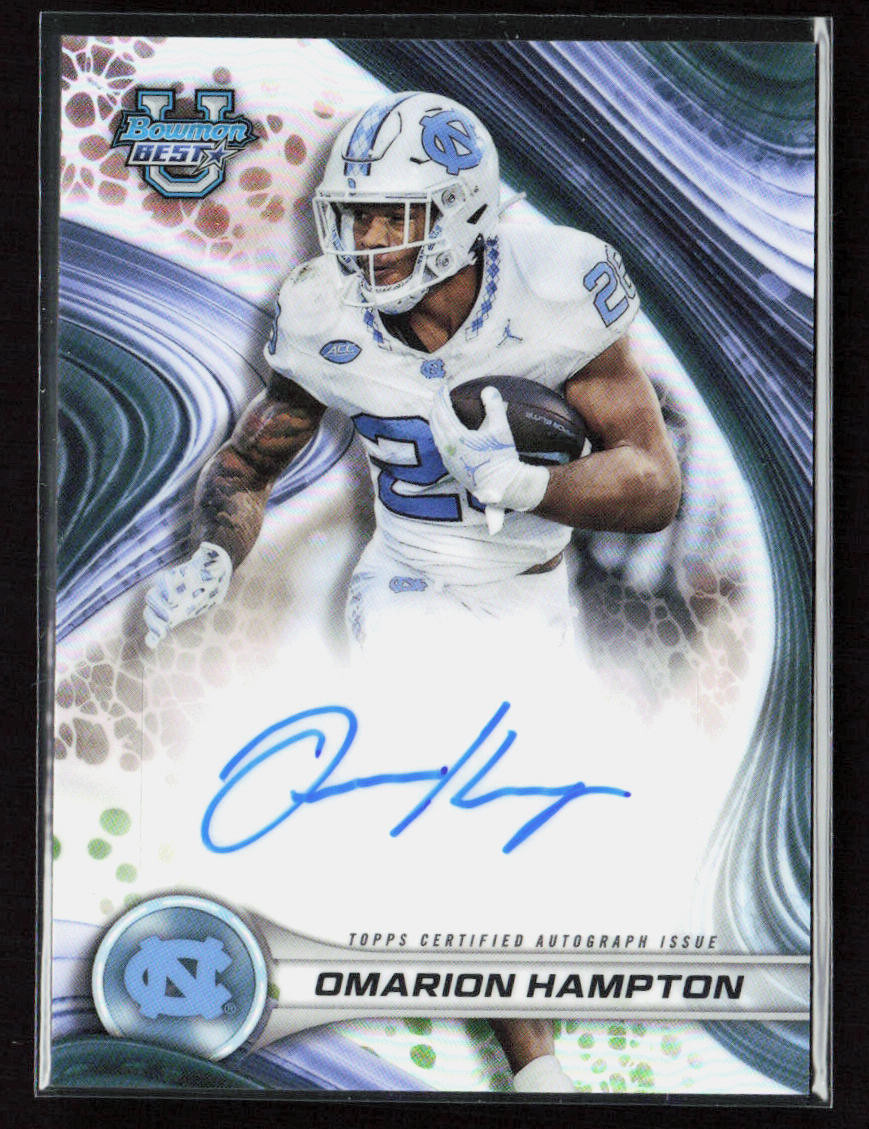 2024 Bowman University Best #BOA-OH Omarion Hampton Best of 2024 Autographs