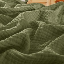 PHF 100 Cotton Muslin Blanket King Size 108"x90", 4-Layer Lightweight Gauze Thr