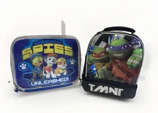 2 Insulated School Lunch Bag  Boxes Paw Patrol  & Teenage Mutant Ninja Turtles