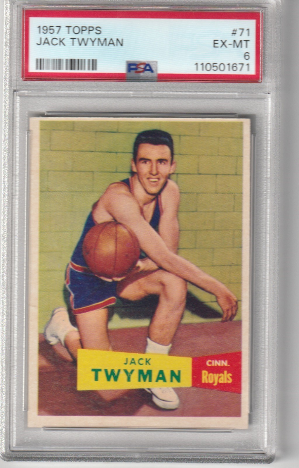 1957 Topps Jack Twyman #71, PSA EX-MT 6
