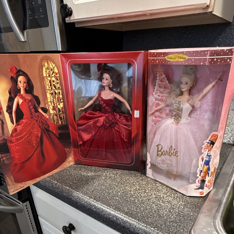 Mattel Barbie At The Sugar Plum Fairy In The Nutcracker+Radiant Rose Barbie Doll