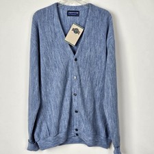 NWT JANTZEN Lucky Links Cardigan Blue Acrylic MADE IN USA Vintage Size XXL