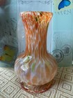 Vintage Art Glass Orange Vase