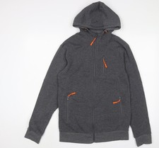 Mens UK Size S SIIMHWRSS Grey Full Zip Hoodie