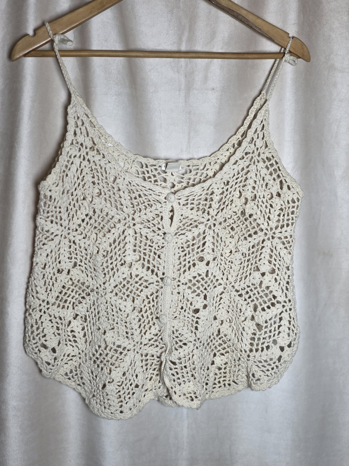 forever 21 crochet crop tank top Size Large