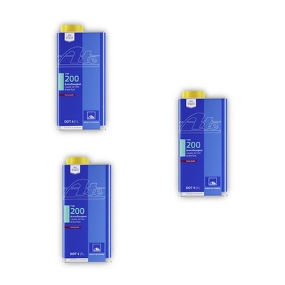 3x Bremsflüssigkeit TYP 200 DOT 4 Type 200 New Racing ATE 03.9901-6202.2 1 Liter