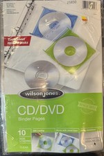 CD/DVD Binder Pages 10 qty Side Loading Clear - A0204