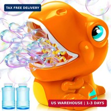 JOYIN Dinosaur Bubble Machine, Bubble Blower with Solutions for Kids, Summer Out