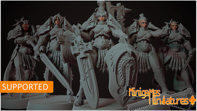 Female Emperor's Guard Sword Squad by Minigames Miniatures. 28-32mm print