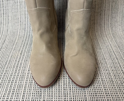Torrid Womens 9.5WW Bruc Beige Calf Knee High Heel Boots Zip Up Western Cowgirl - Picture 5 of 24