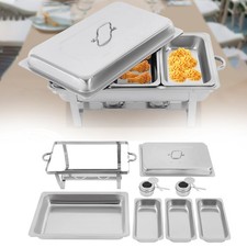 Catering Chafing Dish 3 Pan Food Warmer buffet set 316 Stainless Steel with Lid