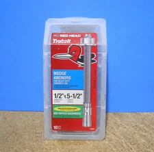 Red Head Trubolt 1/2" x 5-1/2" Hot Dip Galvanized Concrete Wedge Anchors #12021