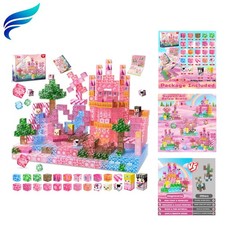 Magnetic Blocks - 100 PCS Transparent Magnetic Building Block for Kids, Pink ...