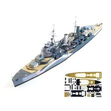 1:400 British Belfast Light Cruiser Set Battleship Paper Model Puzzle Kits DIY