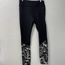 Nicole Miller New York Active Women s Large Black Leggings Pants Stretch EUC