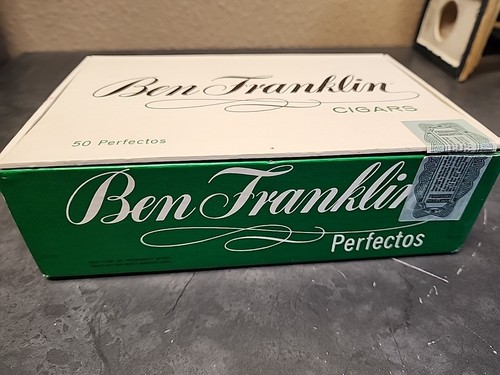 Vintage Top Zustand BEN FRANKLIN ZIGARREN Box 50 PERFECTIS LEER  - Bild 3 von 8