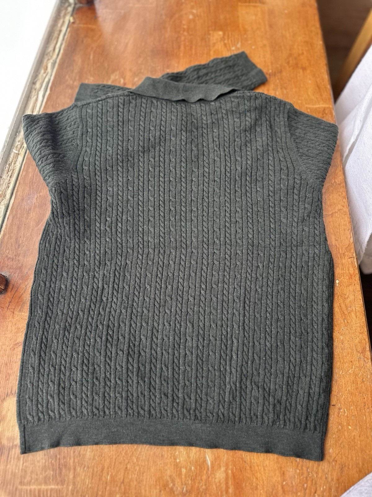 Pendleton MerinoWool Cable-Knit Collared Sweater … - image 5