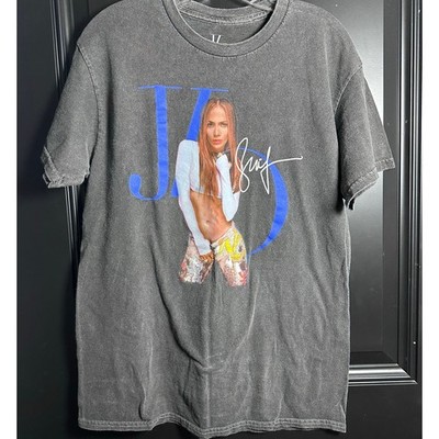 Jennifer Lopez JLO Signature Poster Small Shirt Dance Pop Gray