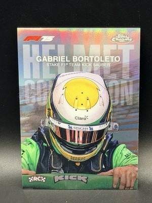 2025 Topps Chrome Formula 1 - Helmet Collection Gabriel Bortoleto #HC-10 Rookie