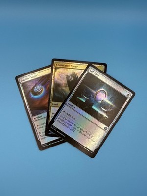 Arcane Signet, Sol Ring, Command Tower All FOIL Lot NM MTG Magic Commander