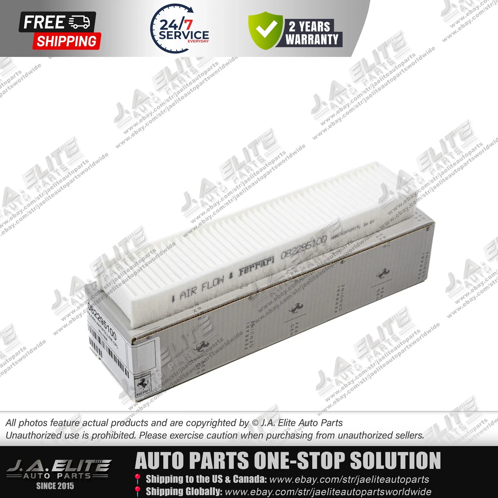 Ferrari 458 Cabin air filter P/N 82295100