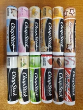 12 Sticks: Assorted Chapstick Flavors Holiday & Regular 0.15 oz. ea. E17C