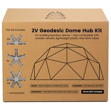 Panda Domes - 2V Geodesic Dome Hub Kit to Build 10ft 16ft (~ 3m Metal 