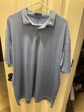 Peter Miller Men  s Performance Jersey Polo XXL Blue With Black Dots