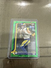 Topps 2025 Chrome Matthew Stafford Green Autograph #BA-MS 81/99 Los Angeles Rams