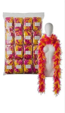 24 PZ FEATHER BOA CHANDELLE ORANGE/YELLOW/ROSE 2 MTRS 50GRS -BULK