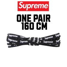 Supreme Shoe Laces White Black Red Wheat AF1 120 cm and 160 cm