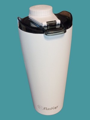 FlasKap 22 Oz Bright White Volst Tumbler With Standard Cap -New Without Tags
