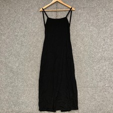 Trois Womens Dress Size 0 Black Midi Sleeveless Low Back Zip 32113