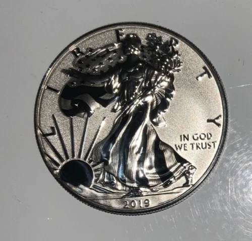 2019-S American Silver Eagle Enhanced Reverse Proof Coin W/Box & COA-BU-19XE