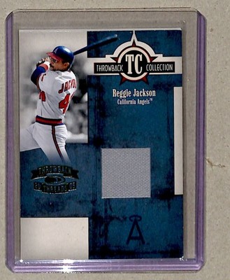 2005 Donruss Throwback Threads Collection Material Reggie Jackson 184/250 #TC-44