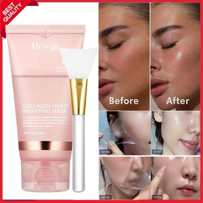 10/5PCS Collagen Overnight Wrapping Peel Off Facial Mask Renewal Night Skin Care