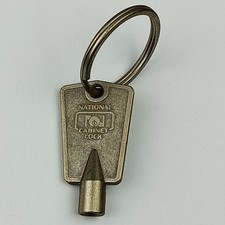 Vintage Freezer Key National Cabinet Lock Cross RARE Old Deep Door Lid