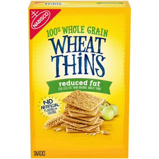 Wheat Thins Reduced Fat Snacks, Whole Grain Wheat Crackers, 8oz- FREE SHIPPING