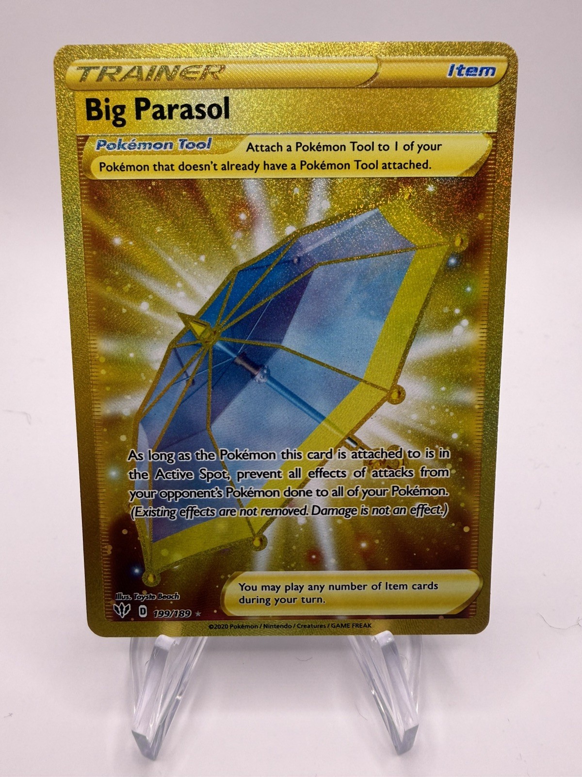 Pokemon Card Big Parasol 199/189 Darkness Ablaze Secret Rare NM