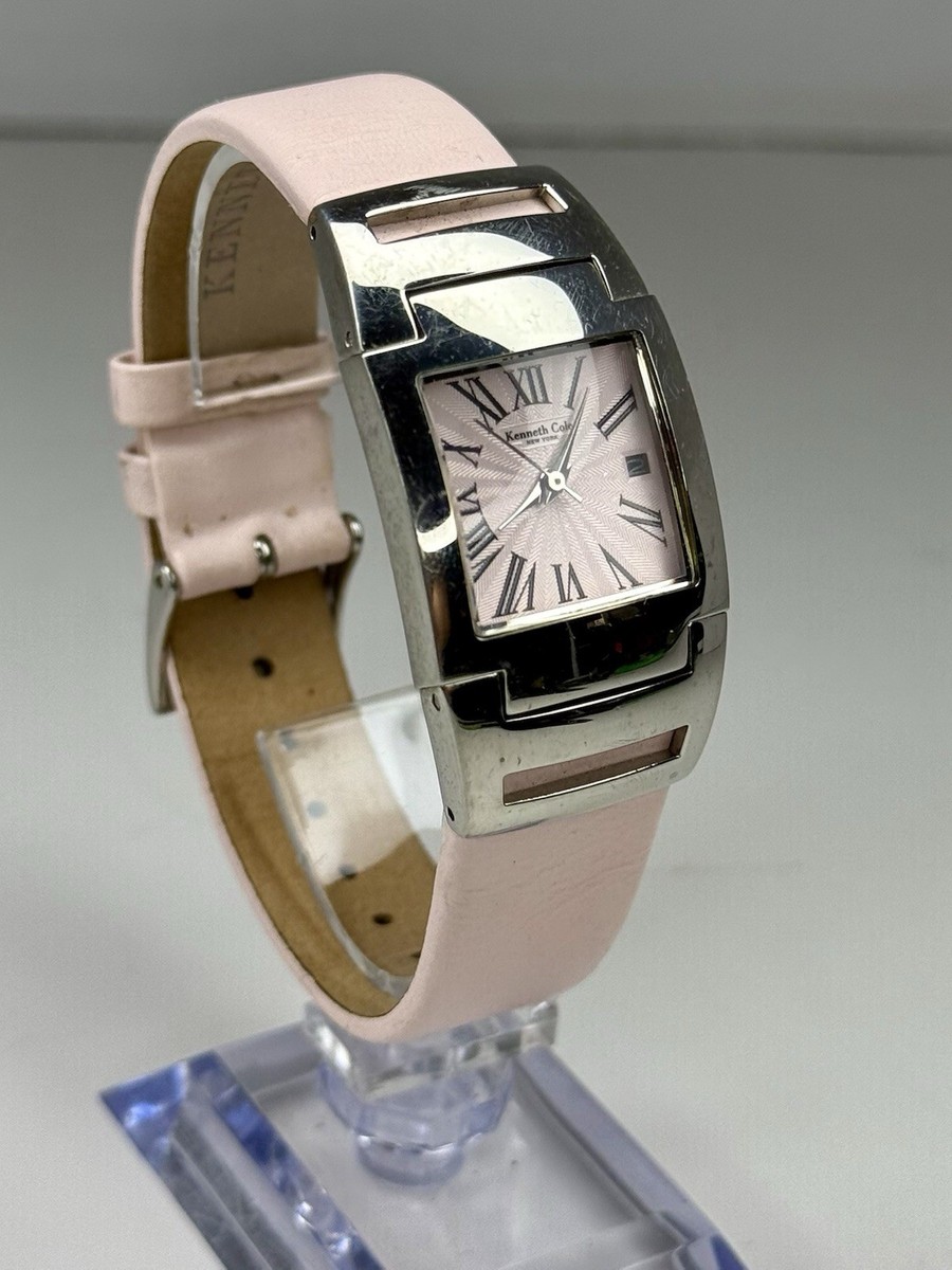 Kenneth Cole New York Pink Dial Pink Leather Chrome Case  display picture 3
