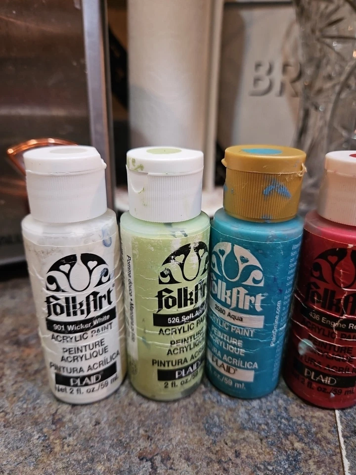 Lote de 12 pinturas acrílicas de arte popular de 2 oz Foto 2 de 4