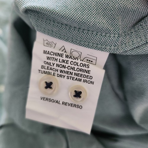 Tommy Hilfiger Classic Men's Soft Mint Green Button Front Dress Shirt Size Large - Picture 4 of 6