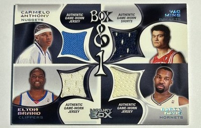 2004-05 Topps Luxury Box CARMELO ANTHONY YAO MING BARON DAVIS BRAND Jersey 3/30