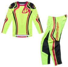 2026 Troy Lee Designs TLD GP PRO Motocross Gear Roller Flo Giallo Fucsia Gioventù