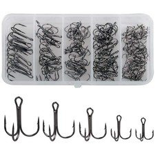 120pcs/box Treble Fishing Hooks Kit treble hooks fishhook for Artificial hard ba