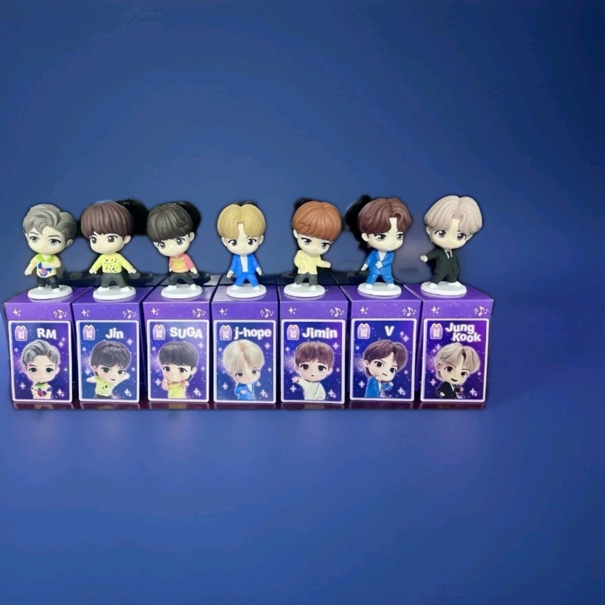 Official 2025 McDonald's TinyTan BTS Happy Meal Figure 7 Set