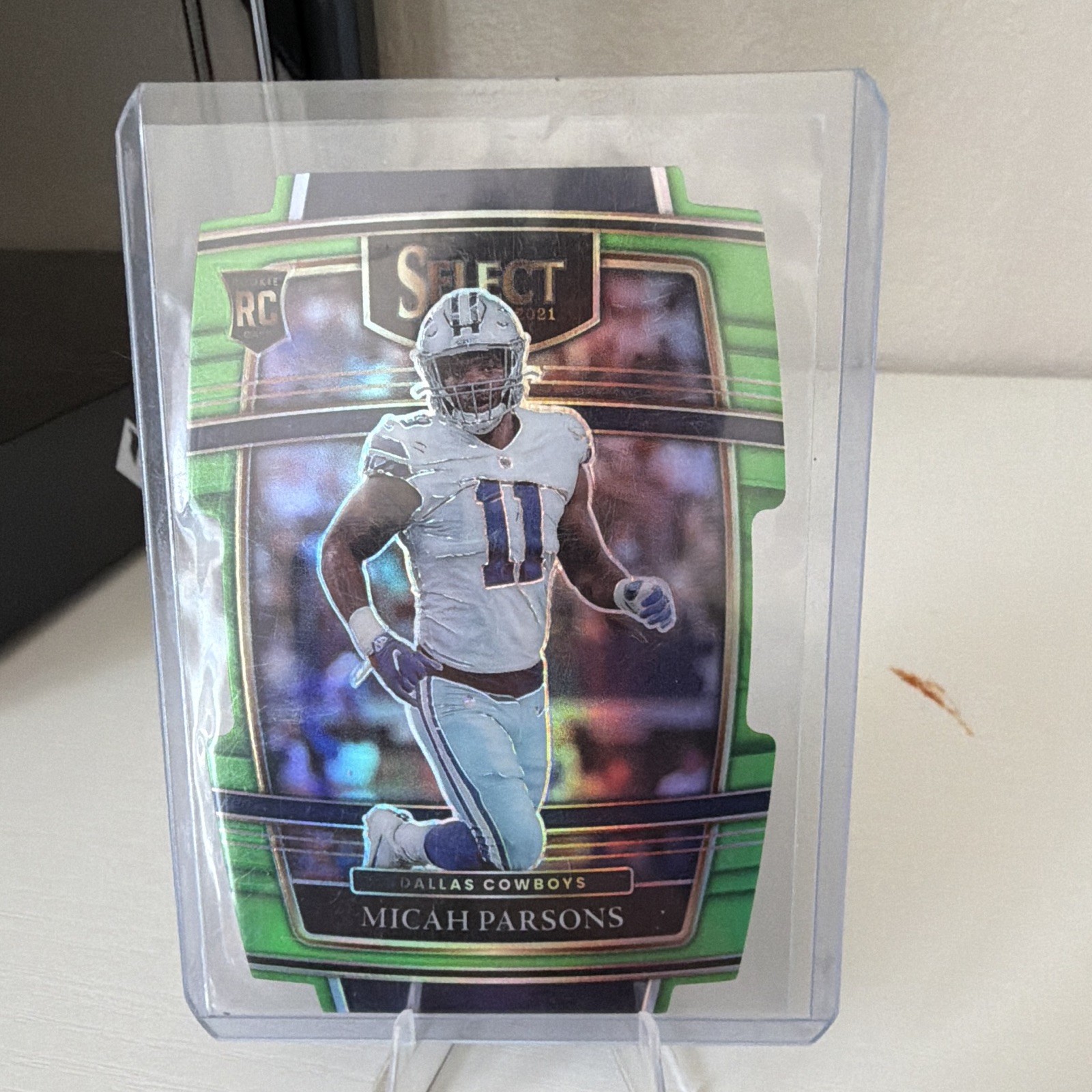 Micah Parsons Panini Select #85 Green/Yellow Die Cut